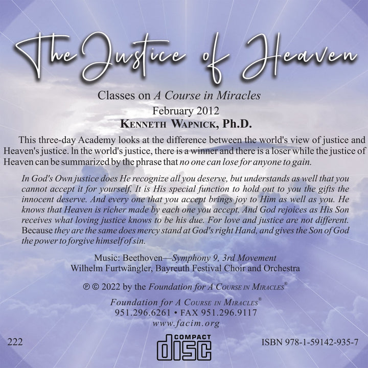 The Justice Of Heaven [Cd] Audio Cd